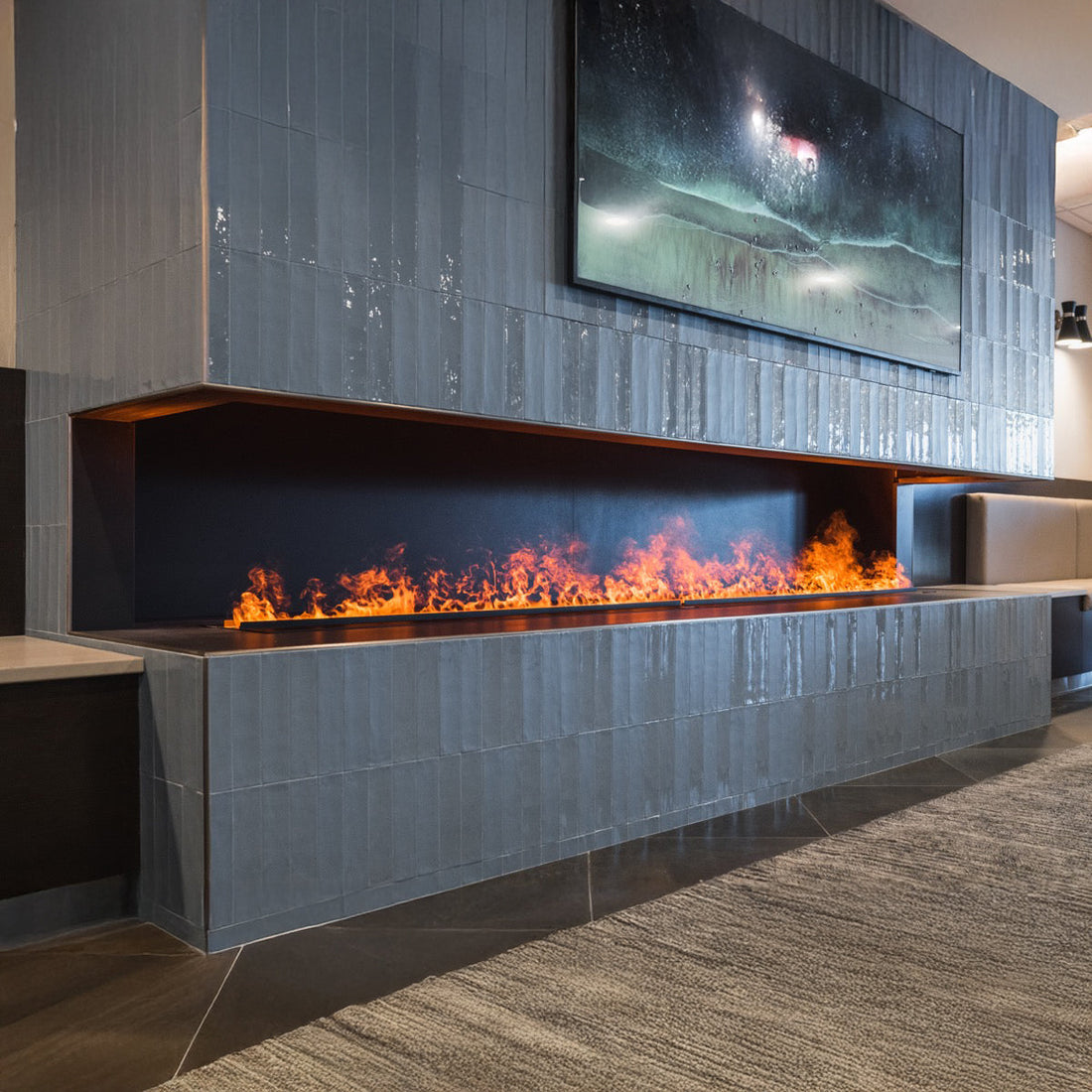 Aquafire Lite water vapor electric fireplace gallery image