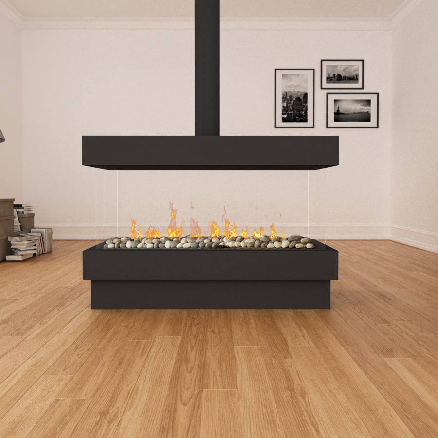 Foyer Island 130 (hotte plate, avec base)