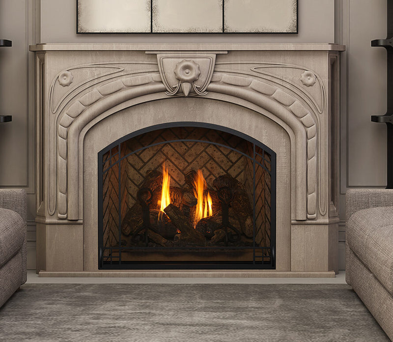Kozy Heat Alpha 36S gas fireplace installed in a contemporary living room