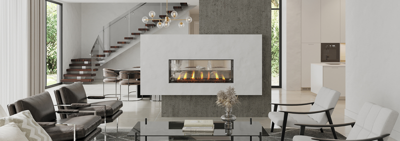 Foyer au gaz Seattle double face 50