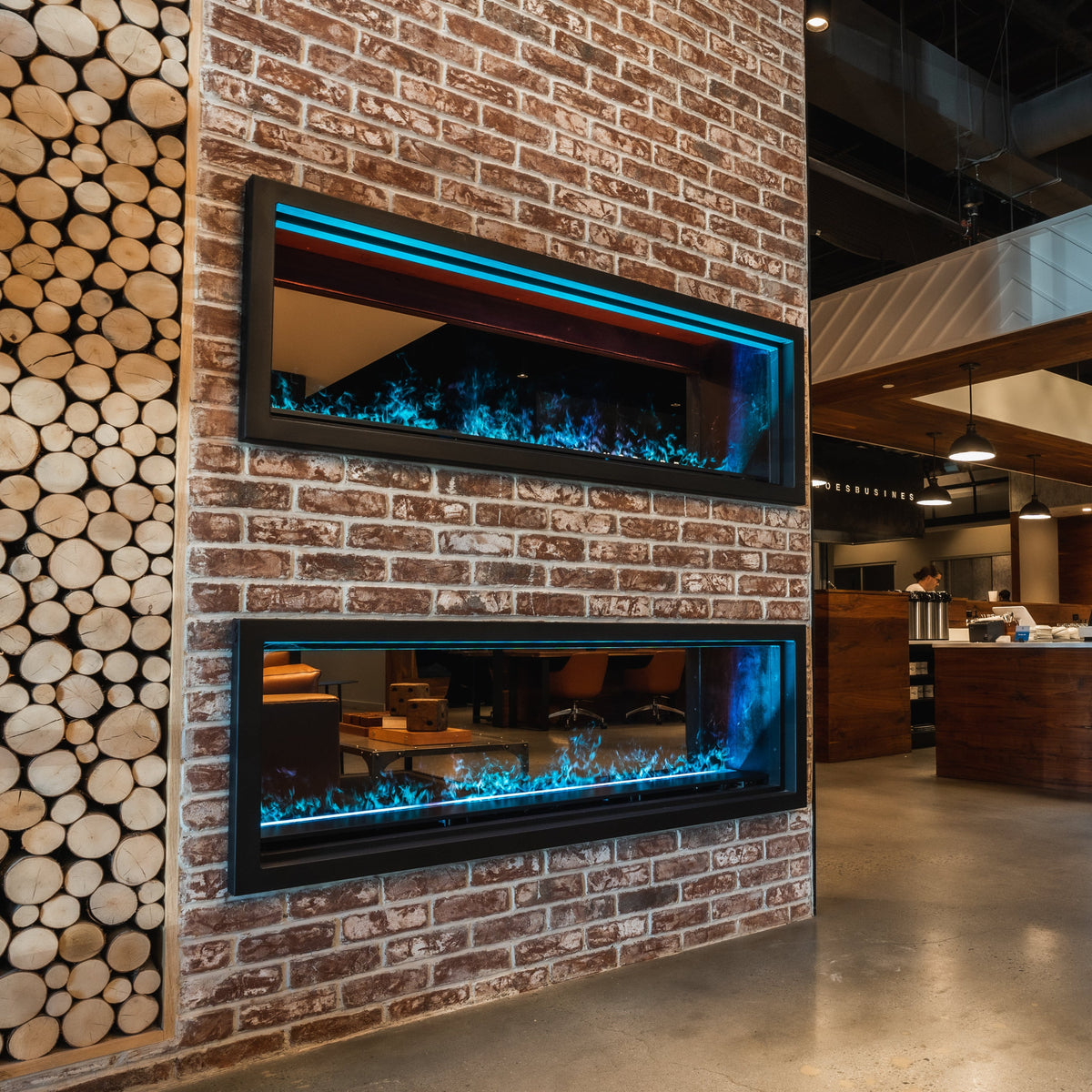 Aquafire Pro water vapor electric fireplace gallery image