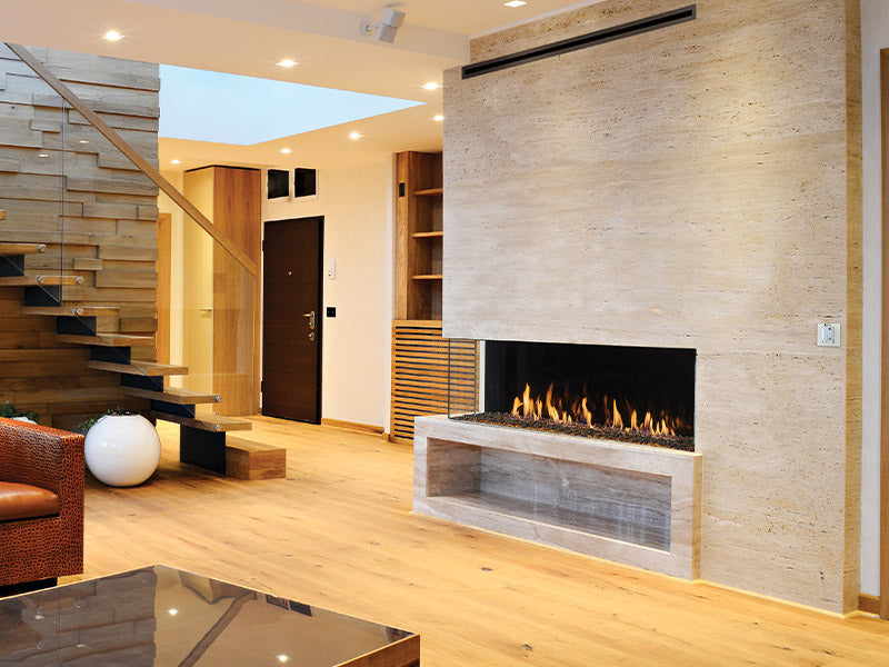 DaVinci Firenze 66 x 20 left-corner gas fireplace