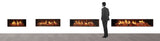 DaVinci 59 GreenSmart holographic electric fireplace range