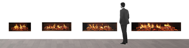 DaVinci 59 GreenSmart holographic electric fireplace range
