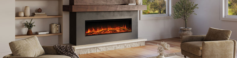 Regency Avita EXA160 electric fireplace in a single-sided installation
