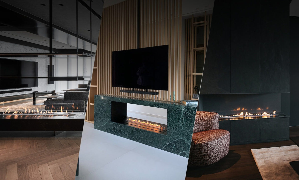 Luxury fireplace in various shapes