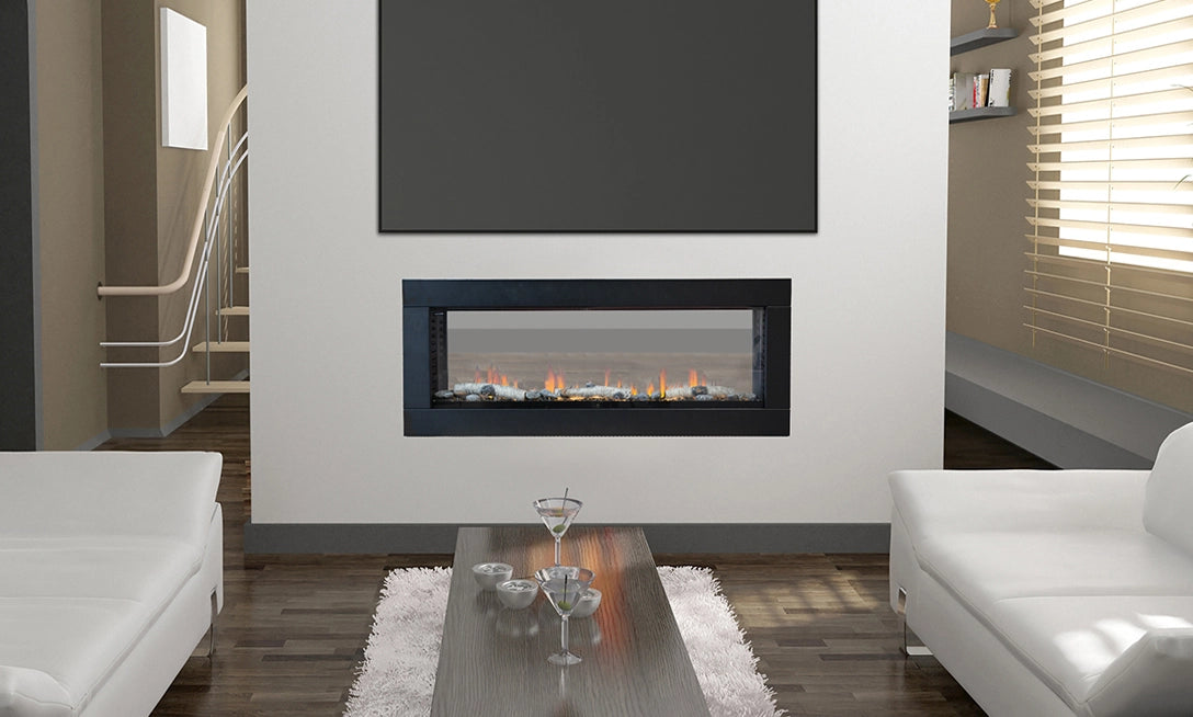 European Home Optic 50 see-through electric fireplace