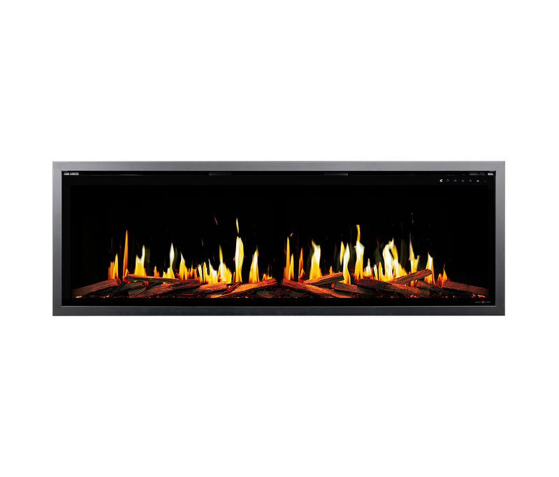 Modern Flames Orion V2 Slim 60-inch electric fireplace with yellow flames