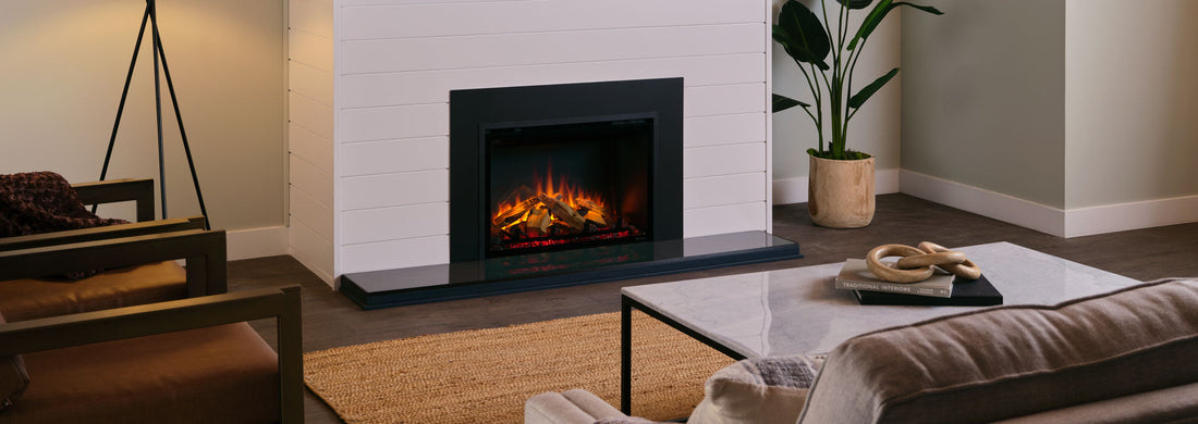 Regency Atmosphere Ei29 electric fireplace insert in a finished room
