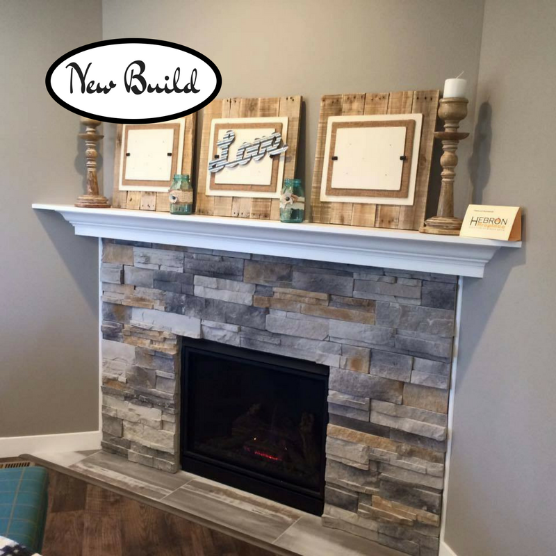 Kozy Heat SP34 slim-profile gas fireplace with Hebron brick interior