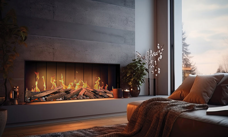 European Home TrueFlame 150 3DX 4K LCD electric fireplace