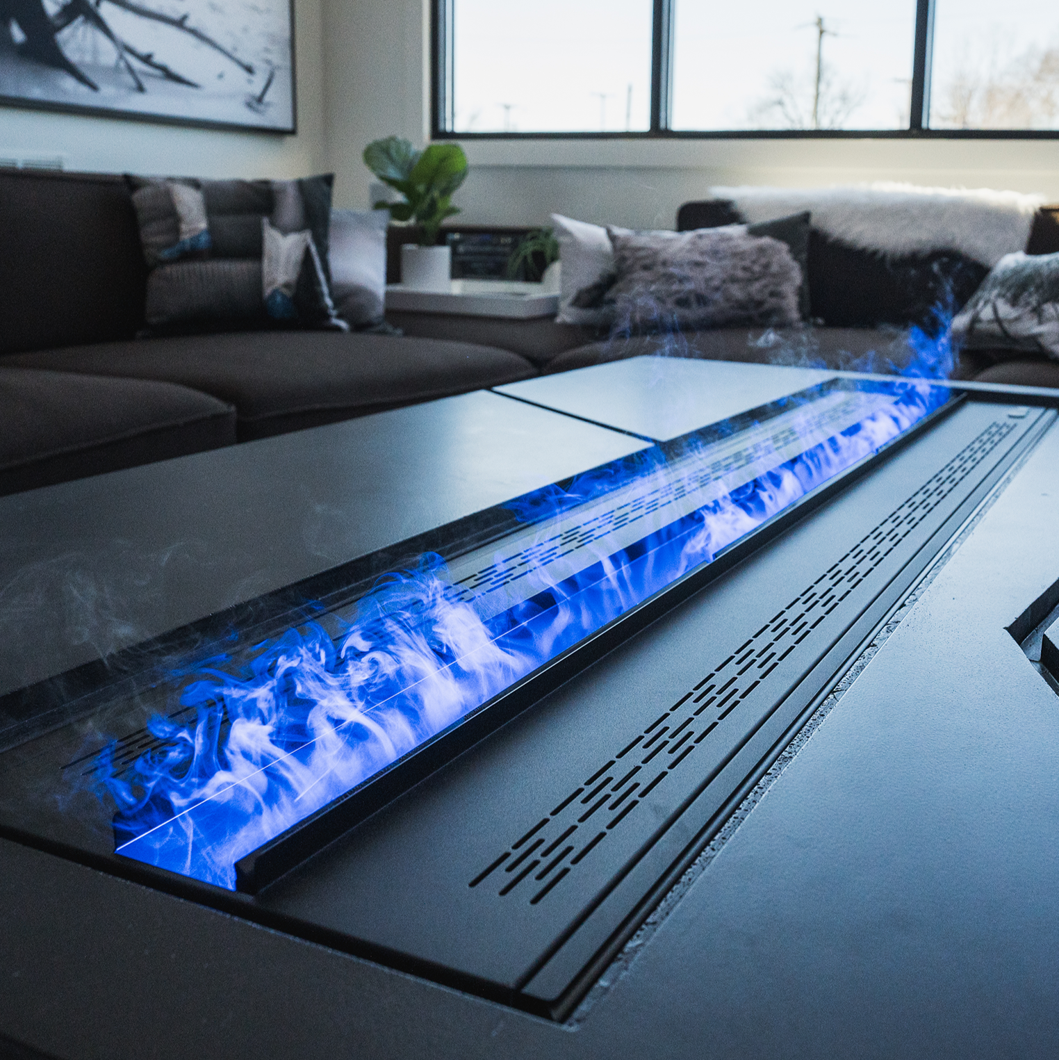 Aquafire Pro water vapor electric fireplace gallery image