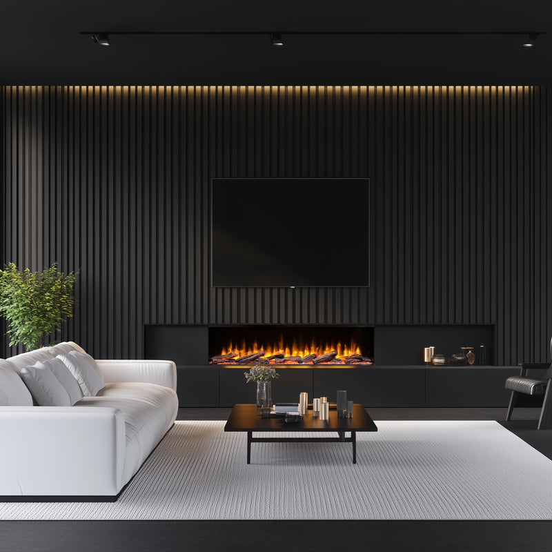 Dimplex Ignite Ultra electric fireplace in a contemporary room setting