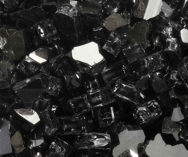 Verre concassé charbon noir