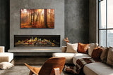 NetZero E-One 160F front-facing holographic fireplace installation