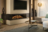 NetZero E-One three-sided holographic fireplace installation