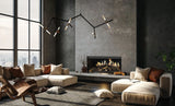 NetZero E-One holographic fireplace in a luxury interior