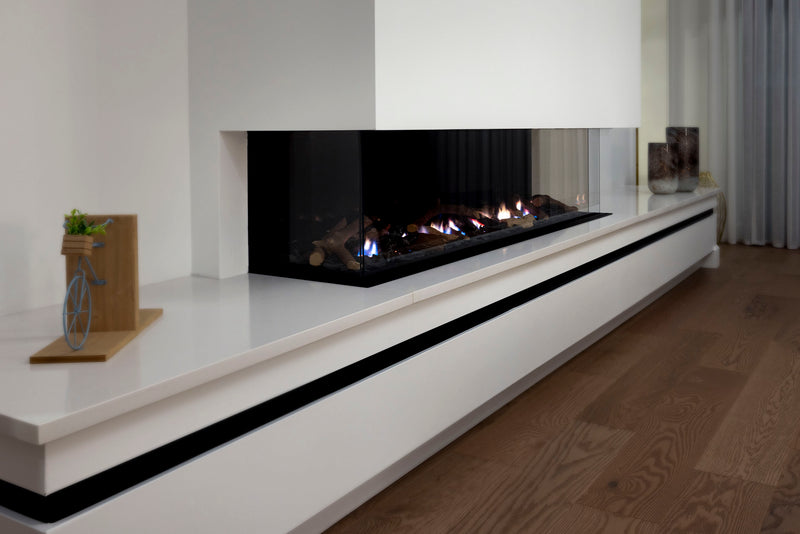 Ortal 170TS gas fireplace detail in Rigaud
