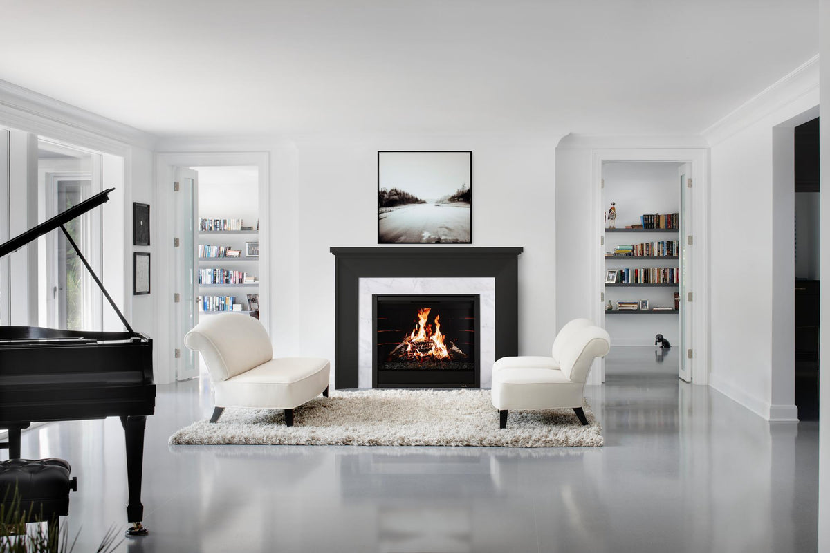 Current 2026 Inception 36 installation with Folio front and black mantel