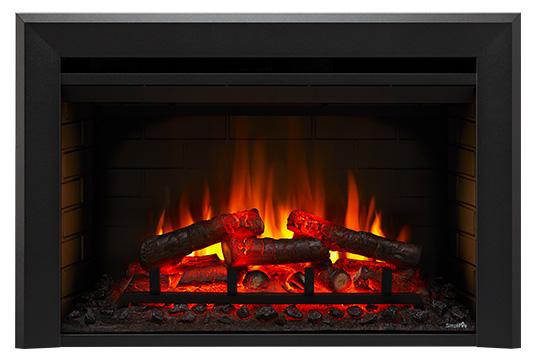 30-inch electric insert, standard black front, product view