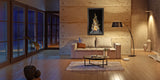 DaVinci Maestro Vertical tall gas fireplace with artisan log media